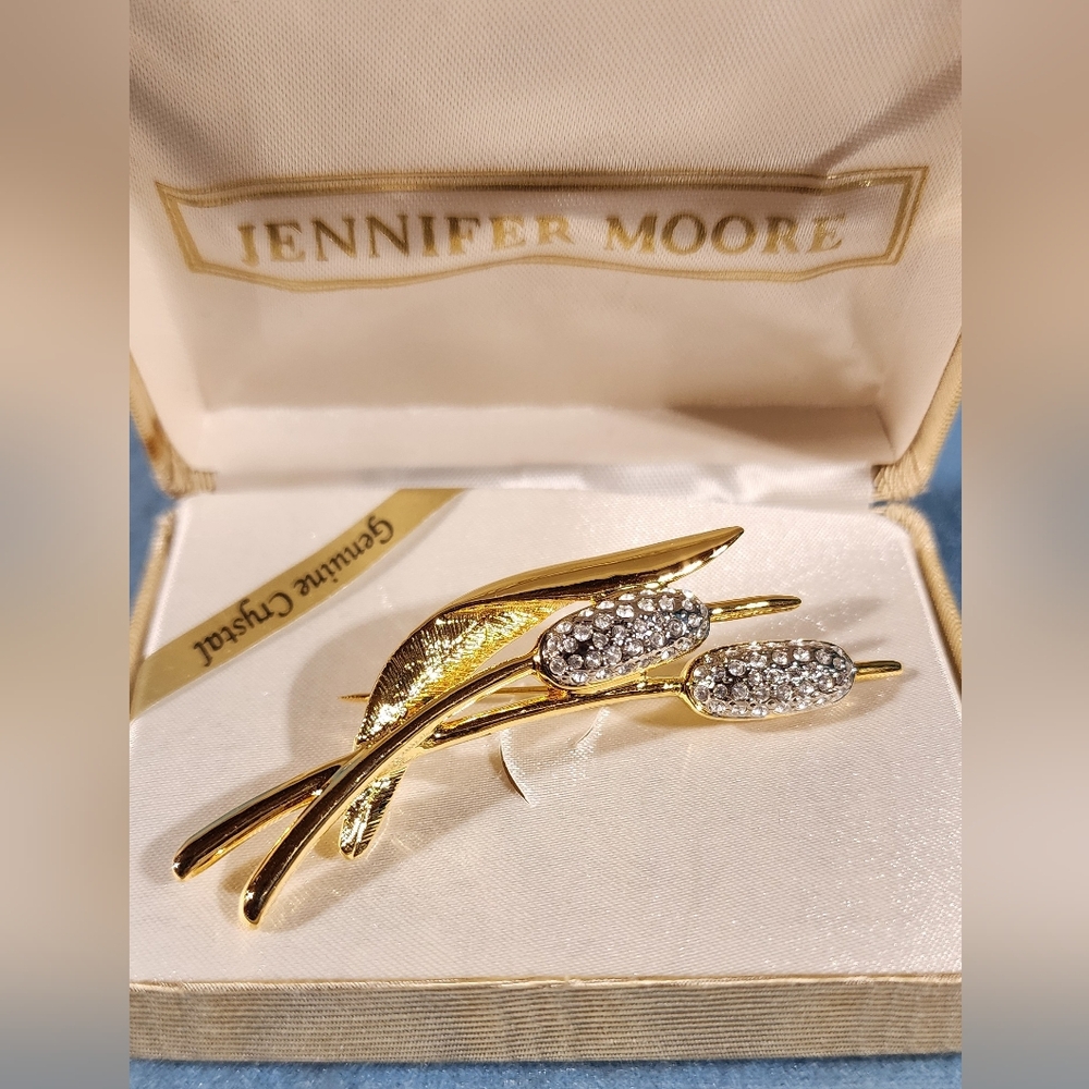 Jennifer Moore Elegant Gold and Silver Brooch